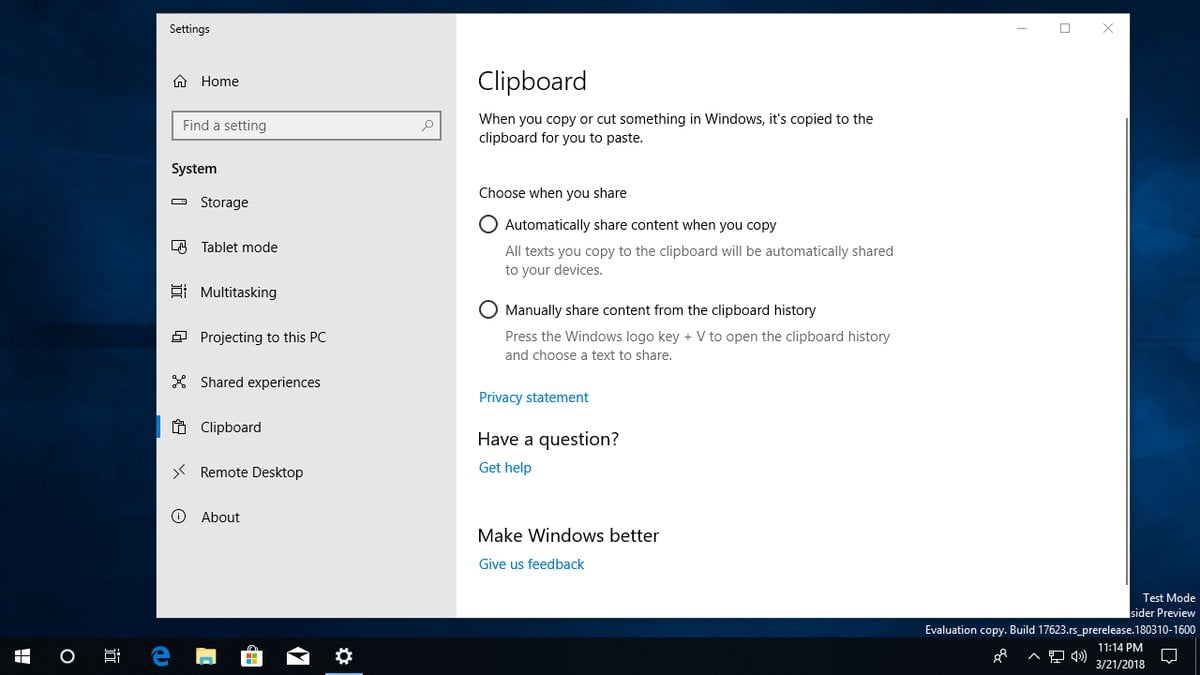Microsoft's Cloud Clipboard Feature Spotted in Windows 10 Redstone 5 Build